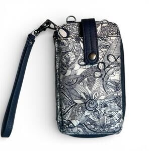 SAKROOTS Wristlet Wallet Artist Circle NAVY Smartphone Spirit Desert *No Strap*